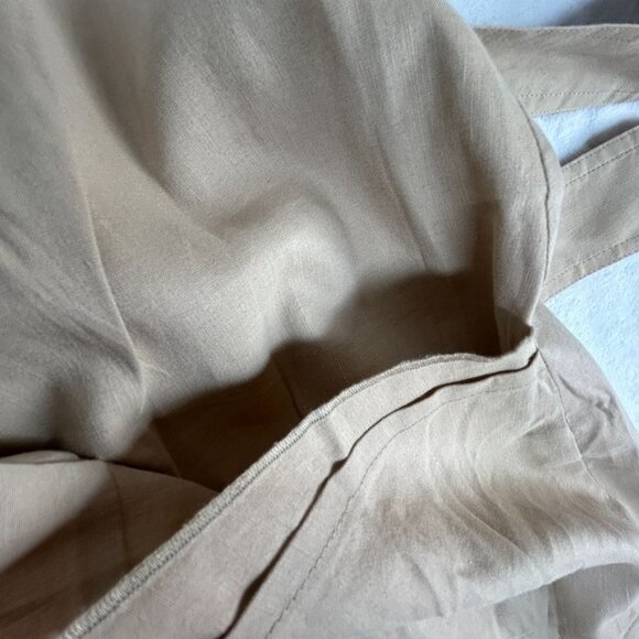 Elie Tahari Womens Beige Sleeveless Dress Size 8 Tie-Back Asymmetric Pockets - Picture 10 of 10